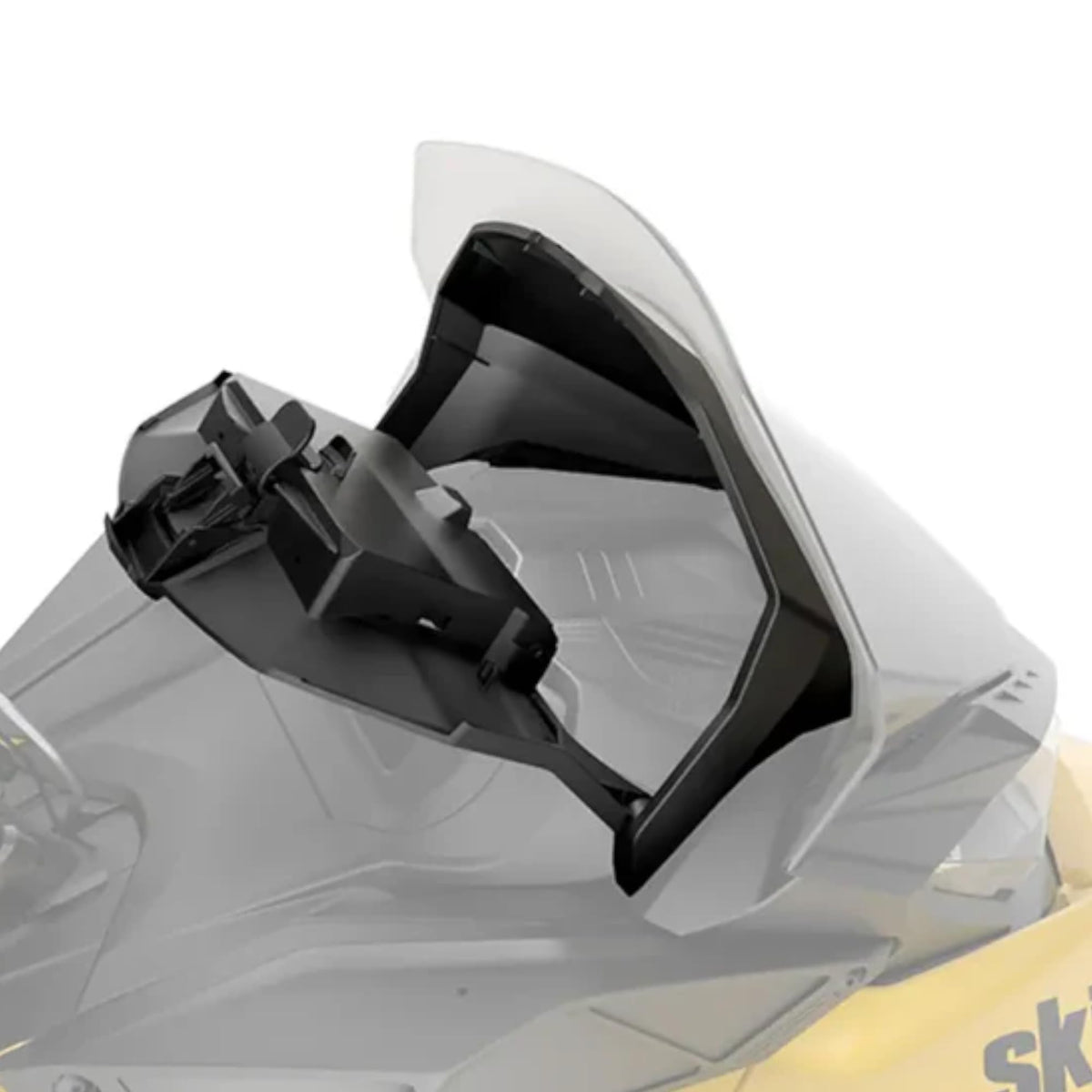 Genuine Ski-Doo glovebox extension with cell phone heating for cold weather