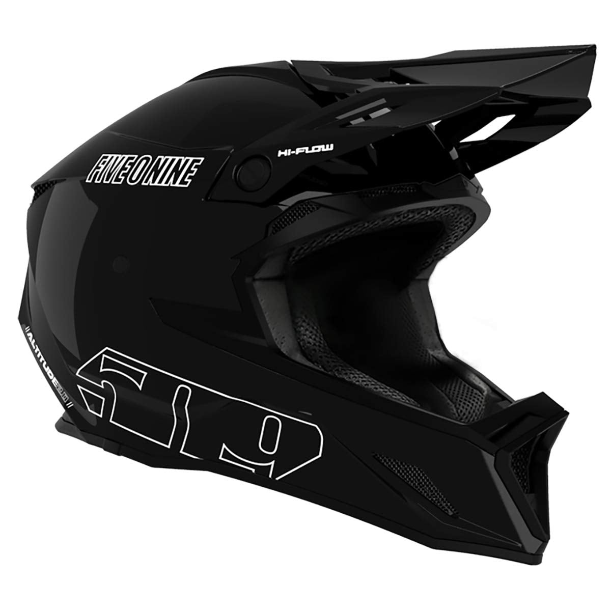 509 Altitude 2.0 Offroad Helmet in Black Legacy shown in a front-angle view.