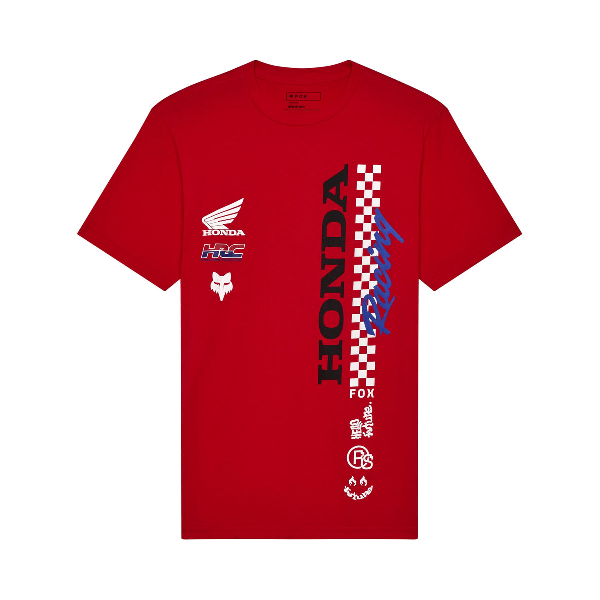 Fox Racing Men’s Honda Short Sleeve T-Shirt in Red with iconic Honda graphic.