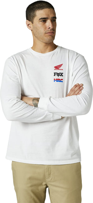 Fox Racing Honda Long Sleeve Tee – Optic White Motorcycle / Casual Riding Shirt