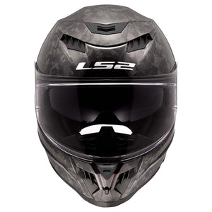 LS2 Dragon Carbon Gloss Forged Black Full Face Motorcycle Helmet w/ SunShield
