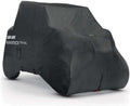 Black fitted Can-Am Maverick Trail cover shown installed over an entire side-by-side vehicle.