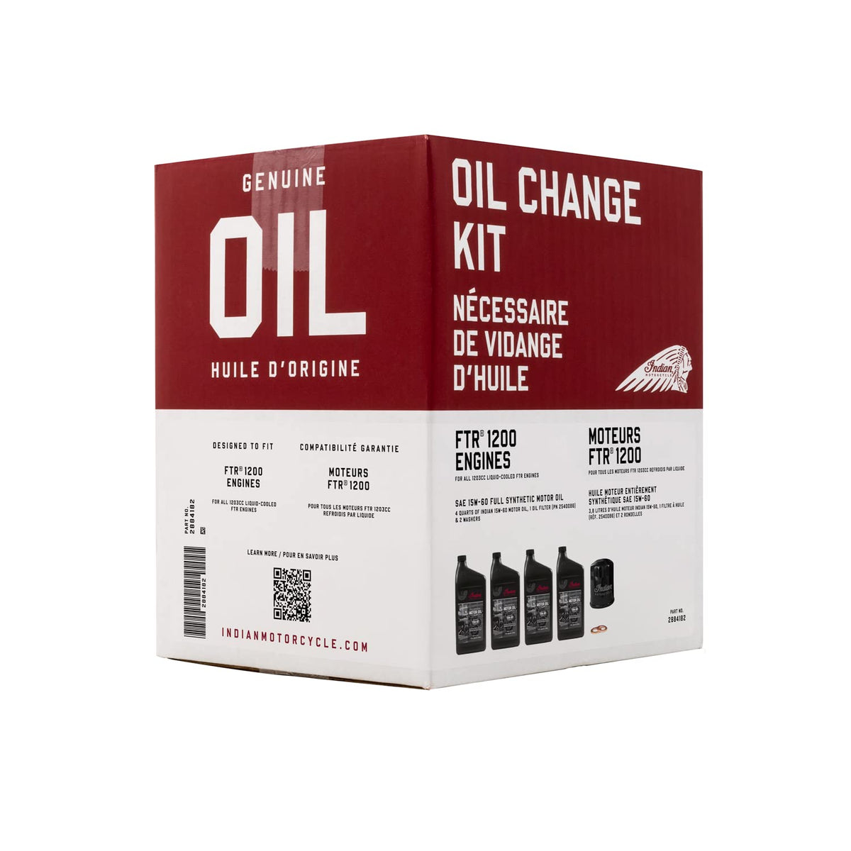 Complete Oil Change Kit for Indian FTR Models – Includes Full Synthetic Oil, Filter, and Washers