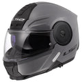 LS2 Horizon II modular motorcycle helmet gloss Nardo gray with integrated SunShield