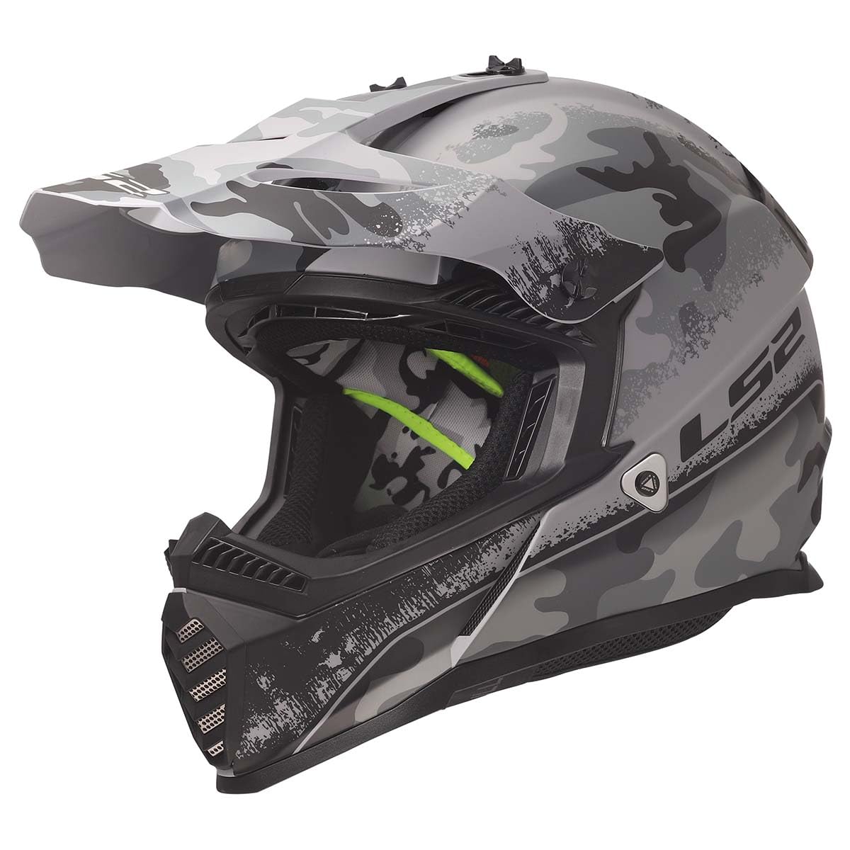 LS2 Gate youth motocross helmet matte carbine gray black