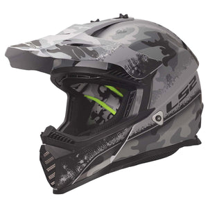 LS2 Gate Youth Full Face MX Motorcycle Helmet Matte Carbine Tonal Gray / Black