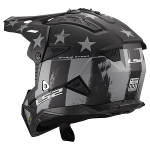 LS2 Gate II Matte Battle Scar Tonal Gray/Black Motocross Helmet – Full Face MX Off-Road Dirt Bike Helmet