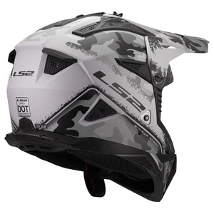 LS2 Gate II Matte Carbine Tonal Gray/Black Motocross Helmet – Full Face MX Dirt Bike Off-Road Helmet