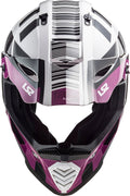 Helmet Gate Xcode Full Face MX Motorcycle Helmet - Gloss White/Violet Product View