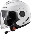 Helmet Verso Solid Open Face Motorcycle Helmet with SunShield - Gloss White Product View