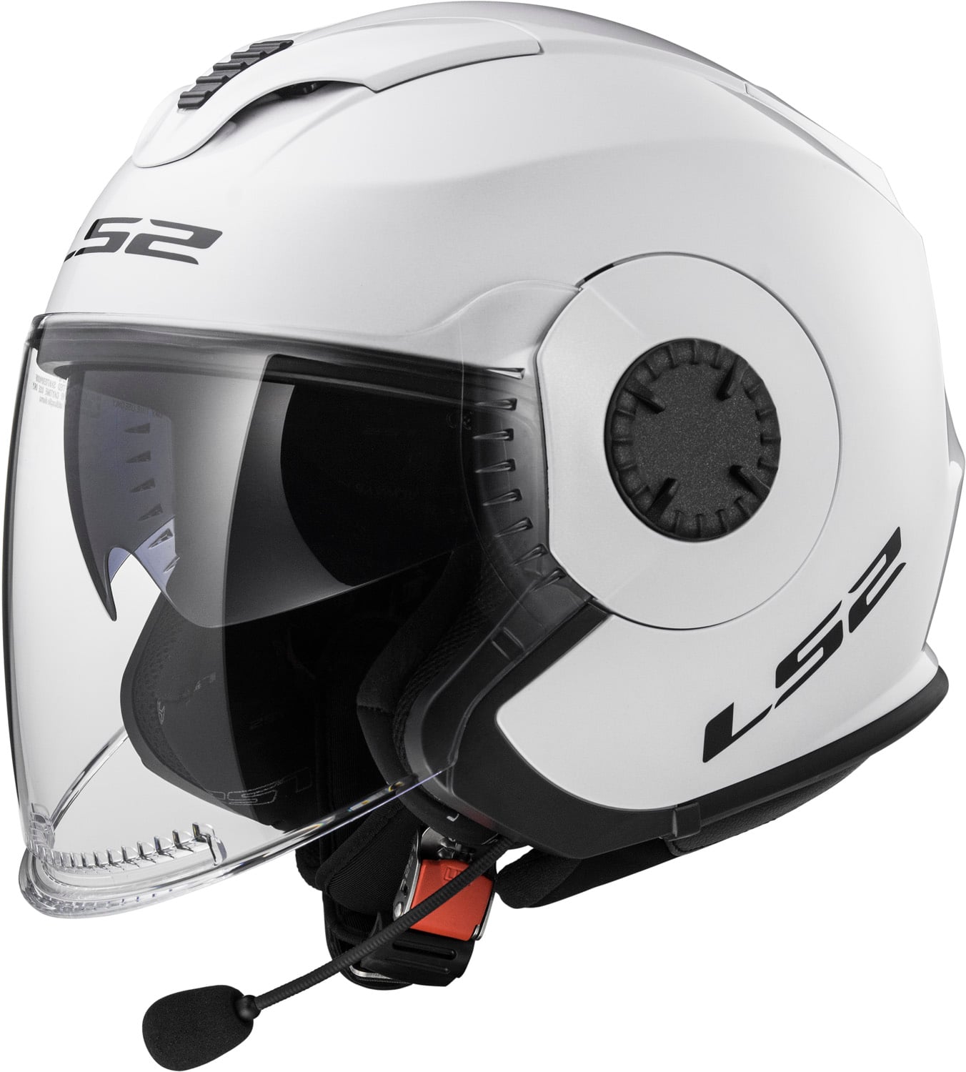 Helmet Verso Solid Open Face Motorcycle Helmet with SunShield - Gloss White Product View