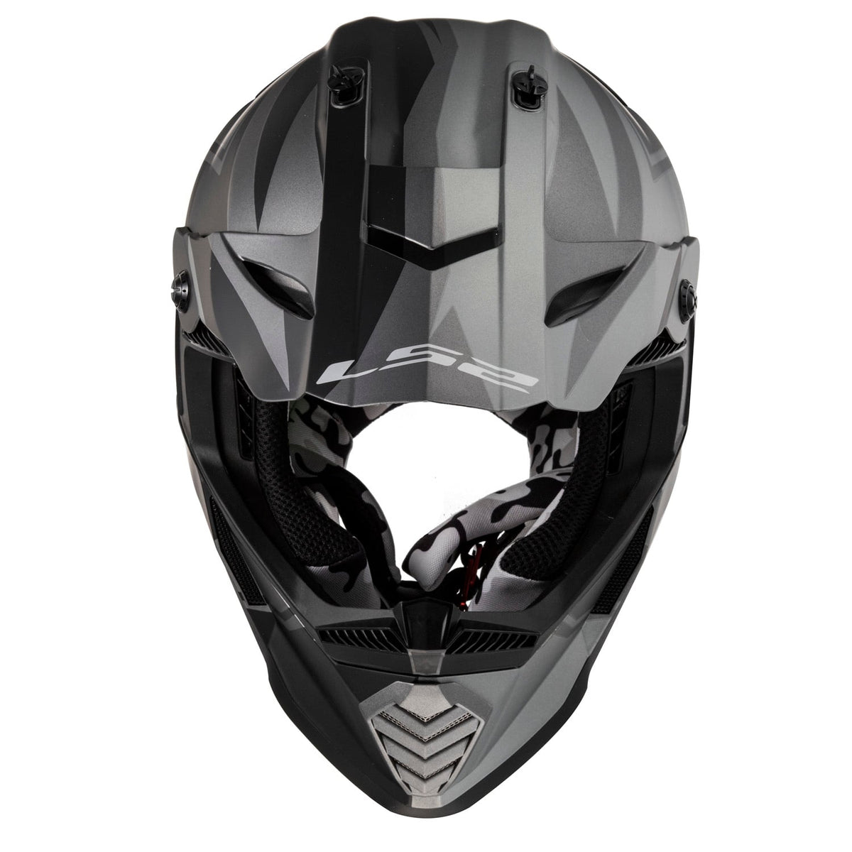 Gate TwoFace Full Face MX Helmet - Matte Gray/Black Product View