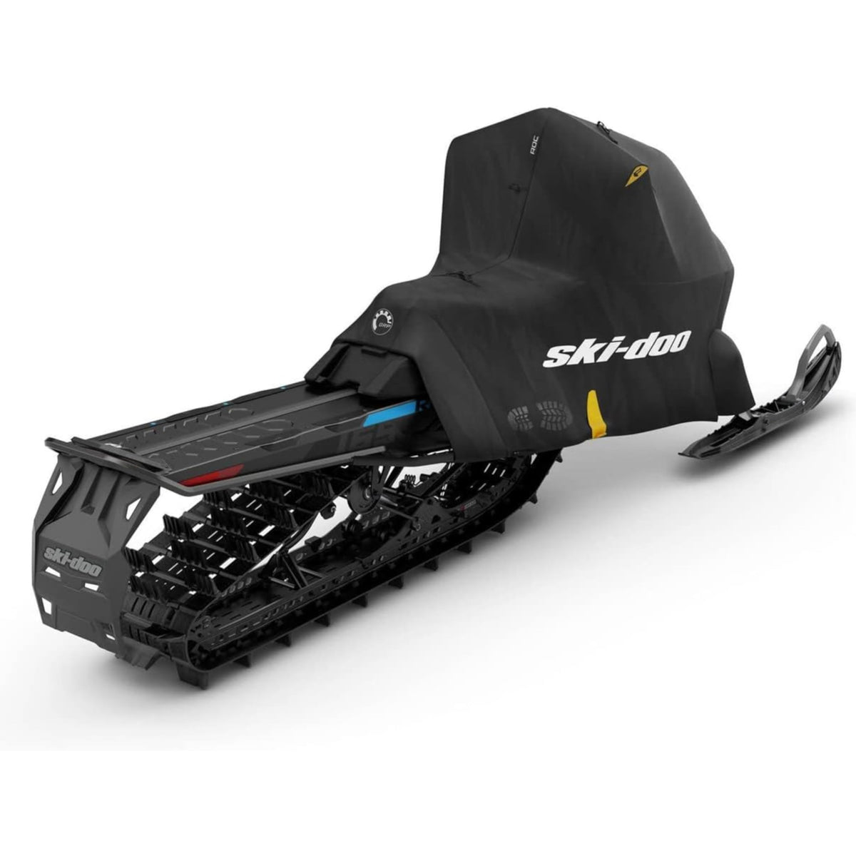 Black ROC trailering cover designed for Ski-Doo sleds.
