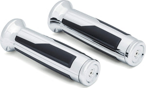 Kuryakyn Omni Handlebar Grips 6764 for Honda Gold Wing GL1800 (Heated Grip Compatible) — Chrome