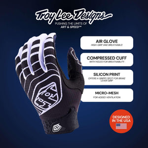 Troy Lee Designs x Oakley Vision Air Glove – Bigfoot Red/Navy Dirt Bike / Motocross / Off-Road Glove