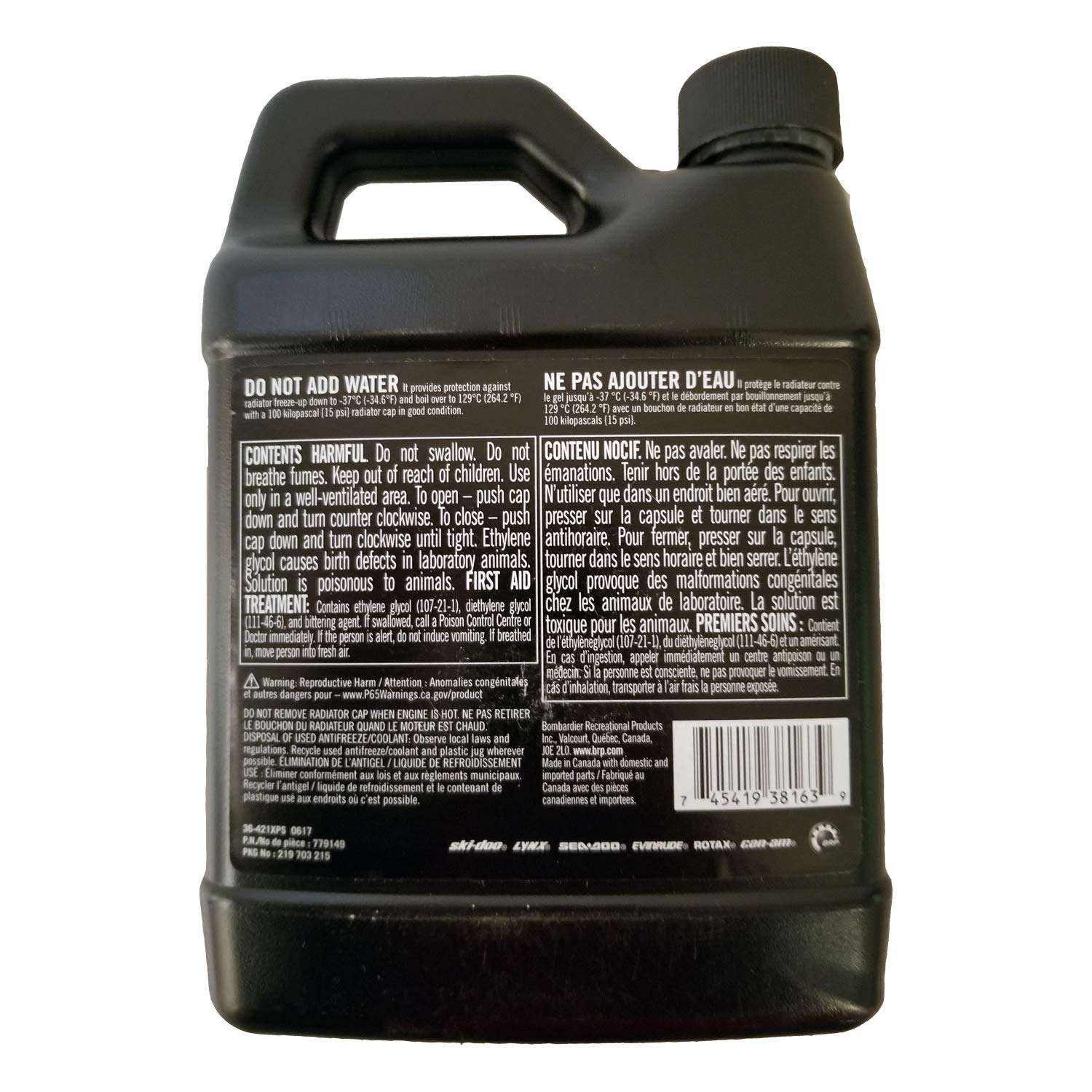 BRP Ski-Doo Can-Am XPS Pre-Mix Antifreeze Coolant 779149 – 1 Quart