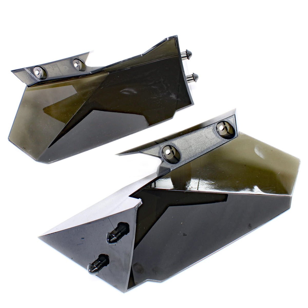 Pair of Ski-Doo OEM windshield side deflectors with factory-quality fit