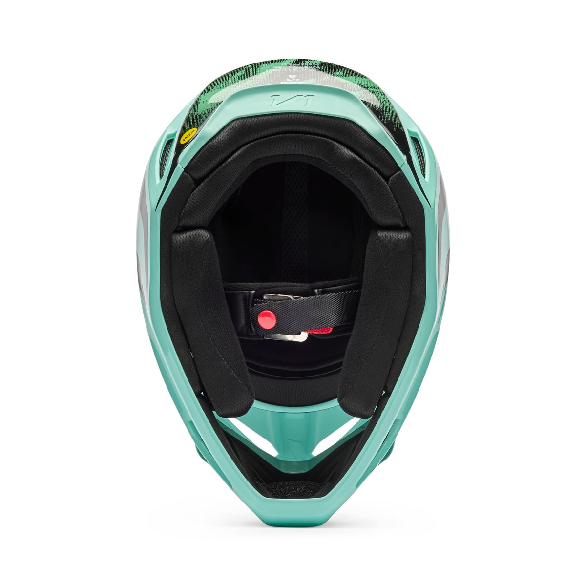 Youth Fox Racing V1 Dirt Bike Helmet – MIPS Protection, Black/White