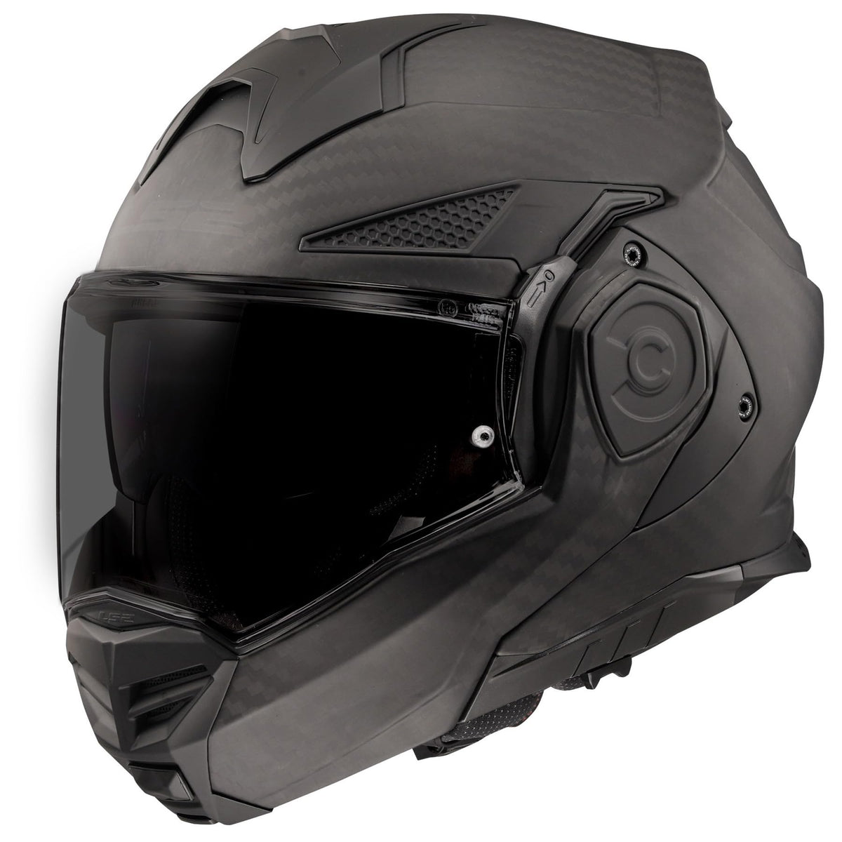 LS2 Modular Carbon Helmet Matte Black – Flip-Up Motorcycle Helmet