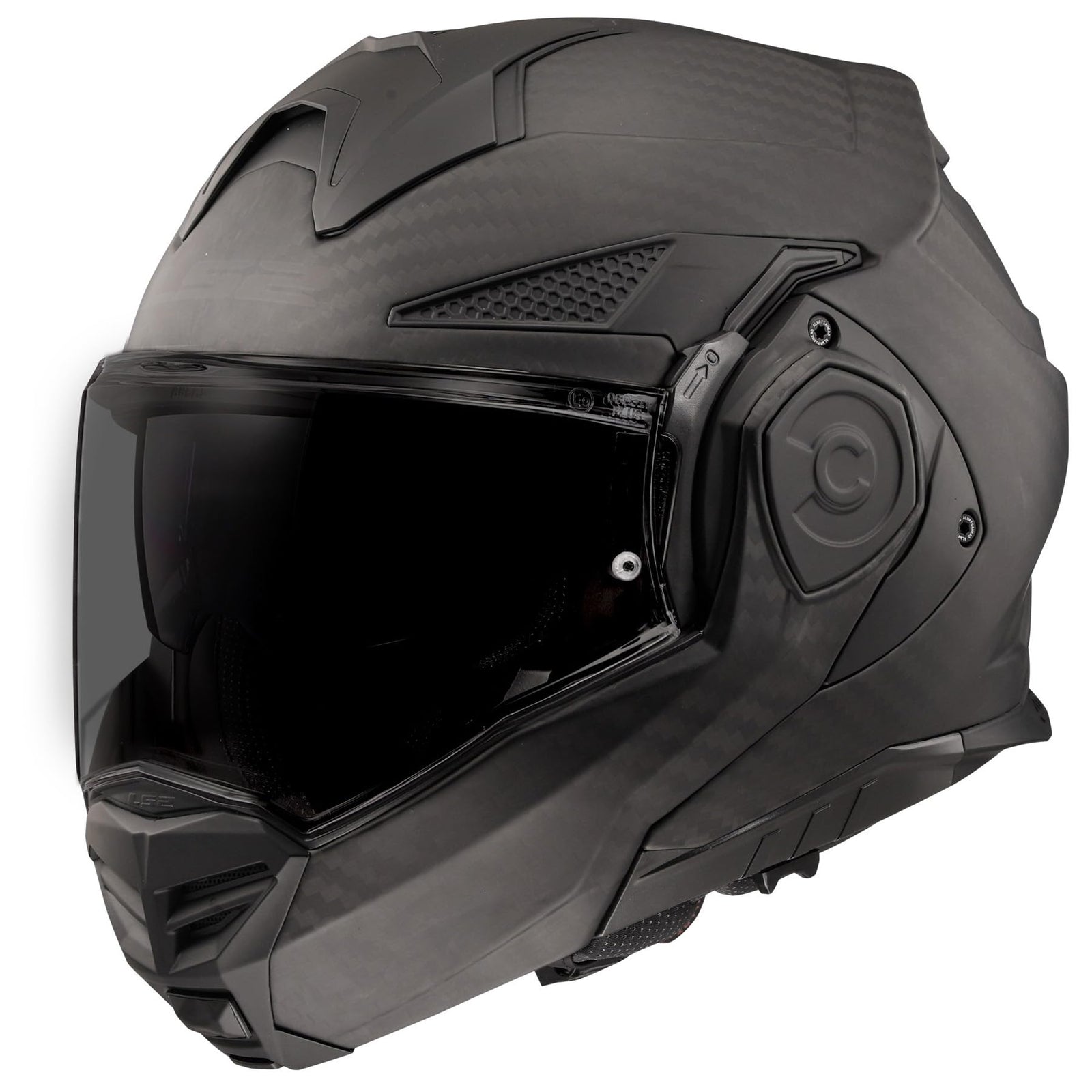 LS2 Modular Carbon Helmet Matte Black – Flip-Up Motorcycle Helmet