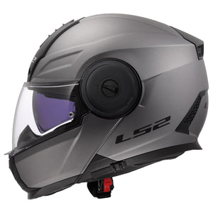LS2 Horizon II Modular Motorcycle Helmet with SunShield – Matte Titanium