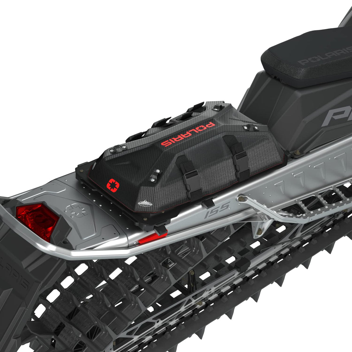 Large Red Lock & Ride Flex Burandt Bag for Polaris snowmobiles
