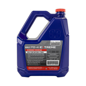 Polaris OEM PS-4 EXTREME 0W-50 4-Cycle Full Synthetic Oil – 1 Gallon, For 4-Stroke Engines, Part 2889396