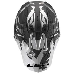 LS2 Gate II Matte Electra Black/Gray Motocross Helmet – Full Face MX Off-Road Helmet