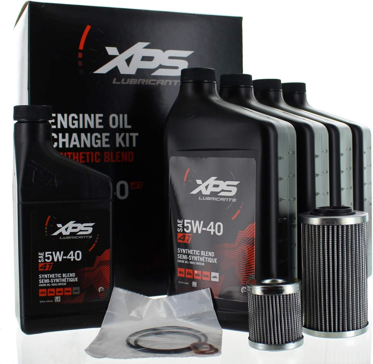 Sea-Doo New OEM Spyder 4T 5W-40 Full Synthetic Oil Change Kit, 9779248, 9779483