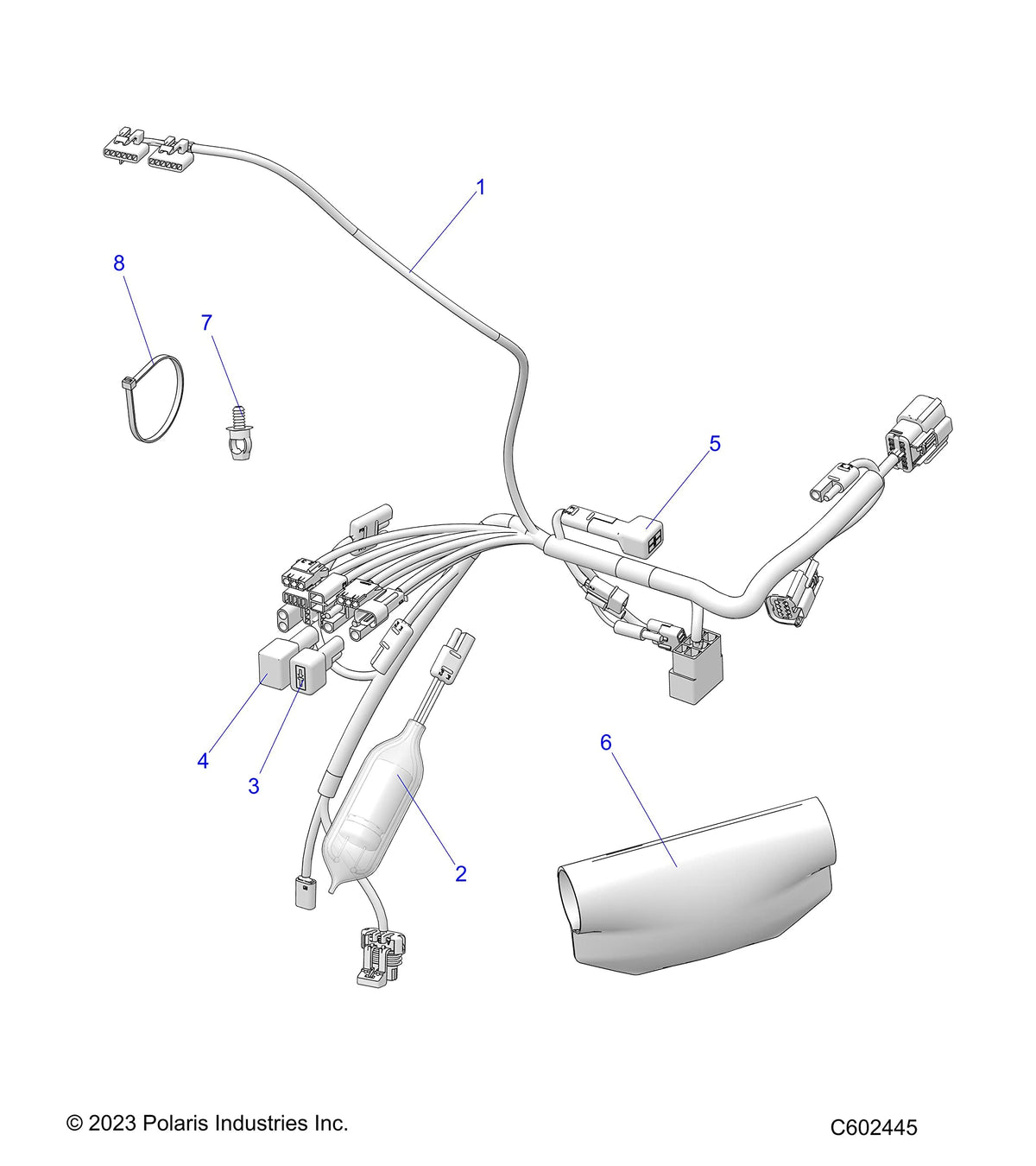 OEM Polaris snowmobile wiring harness replacement part 2414659