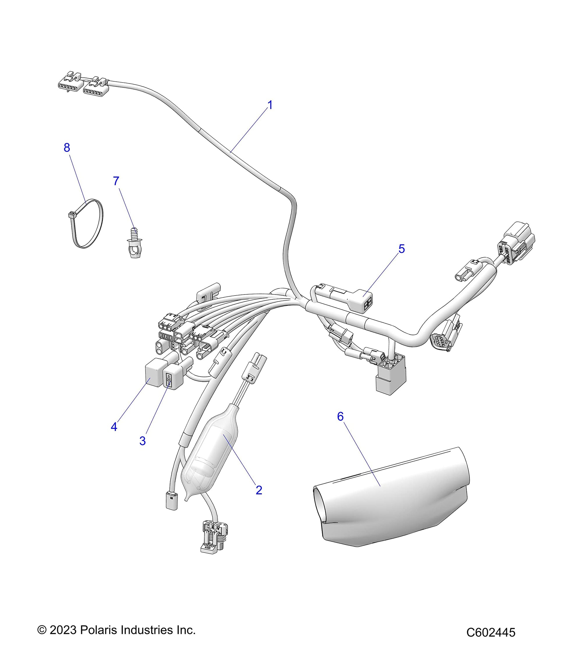 Polaris 2414659 main wire harness for 550 RMK, Switchback, and INDY snowmobiles