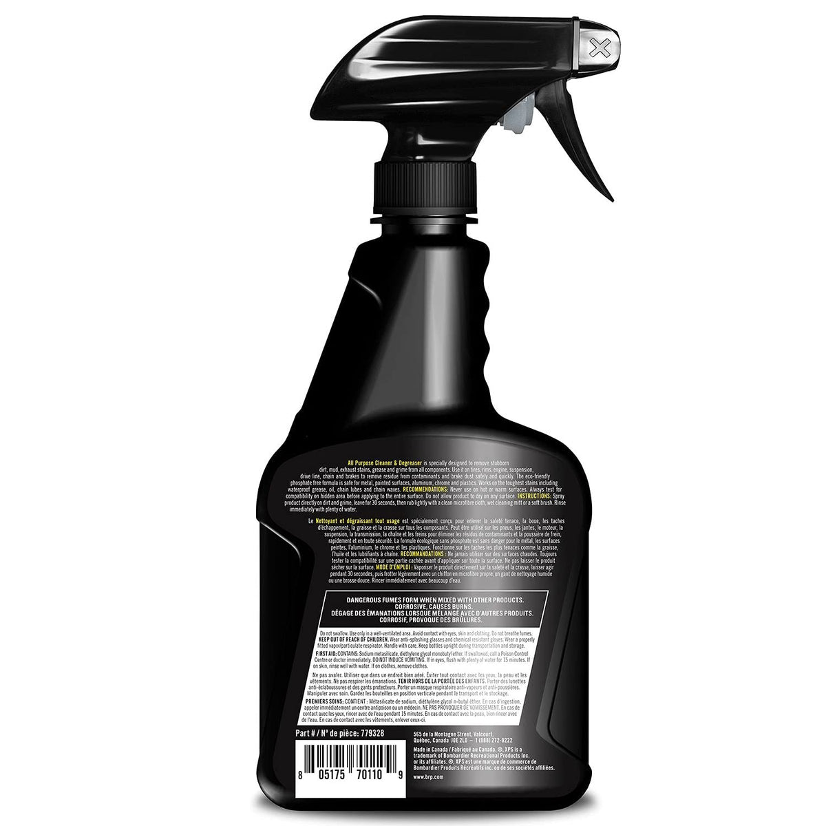 Ski-Doo XPS biodegradable cleaner and degreaser spray bottle