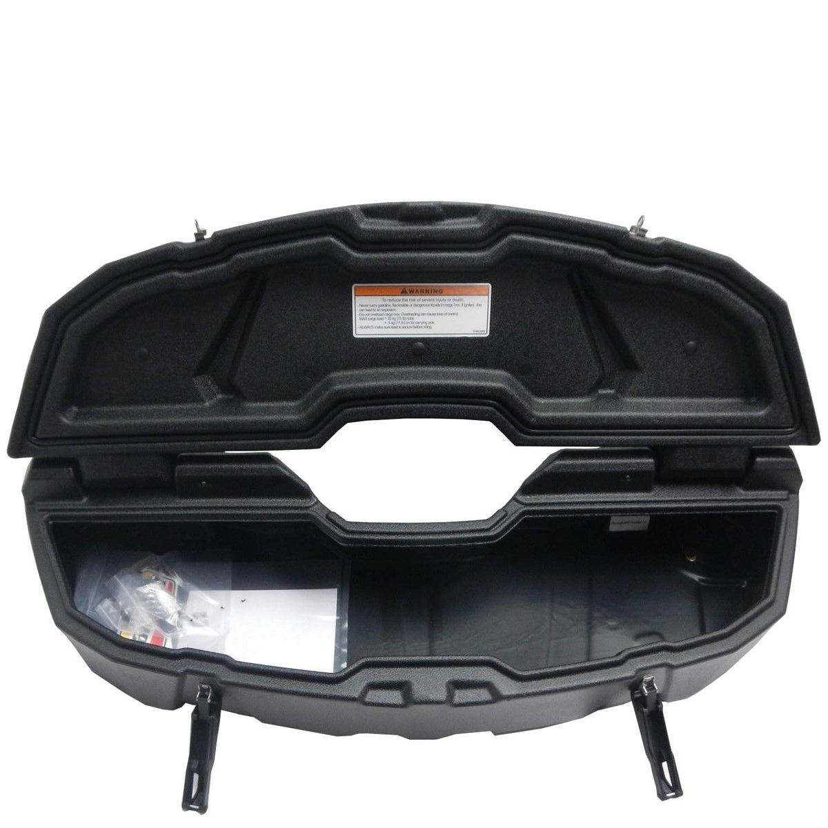 OEM Can-Am LinQ Cargo Storage Box installed on ATV