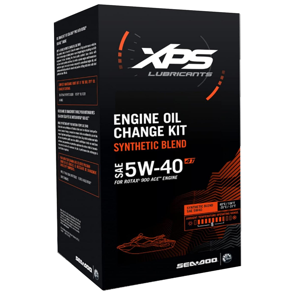Sea-Doo OEM 4T 5W-40 Synthetic Oil Change Kit for Rotax 900 ACE, 9779250