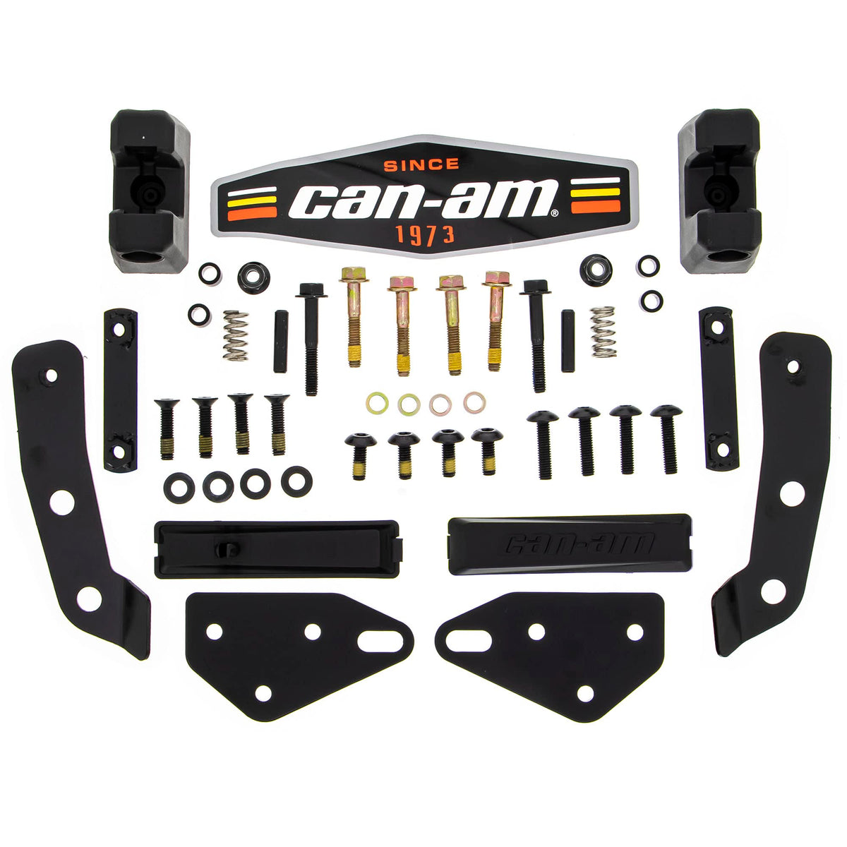 Large Can-Am side mirrors pair for improved trail visibility