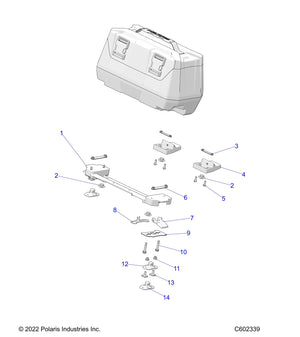 Polaris OEM Lock & Ride Flex Sport Tall Tunnel Storage 2884454 — 15L Snowmobile Storage