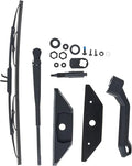 Black manual wiper kit with blade, handle, mounting plates, seals, and hardware.