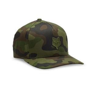Fox Racing Men's Fox Head Flexfit Hat, Green Camo, Small/Medium