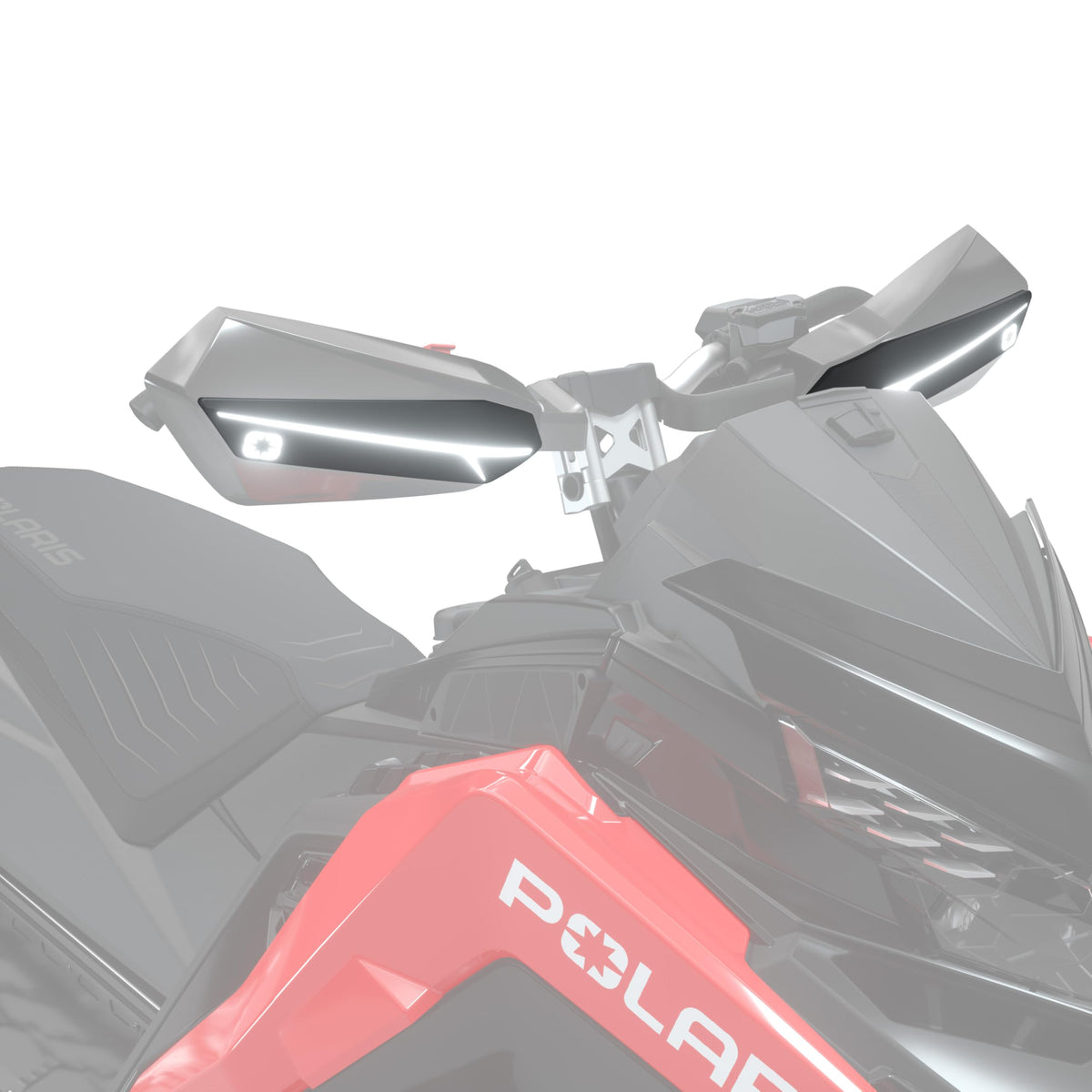 Polaris OEM Snowmobile Defend Handguard Signature Light, Qty 1, Part 2890117