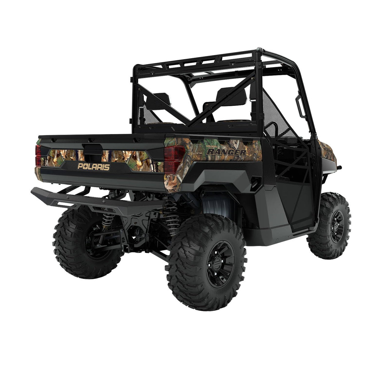 Black Powder-Coated Polaris Rear Brushguards for ATV/UTV
