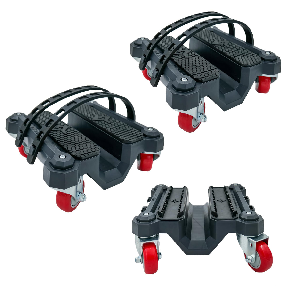 Caliber Rover 360 snowmobile dolly 3-pack with heavy-duty caster wheels