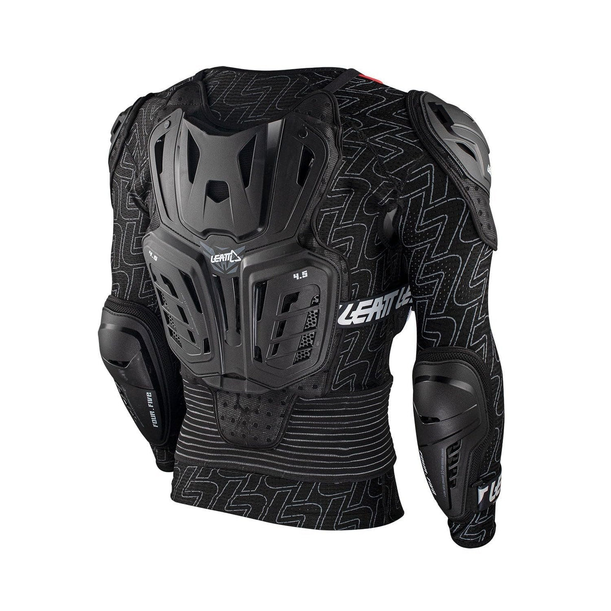 Rear view of the Leatt 4.5 Pro showcasing the back protector and ventilation design.