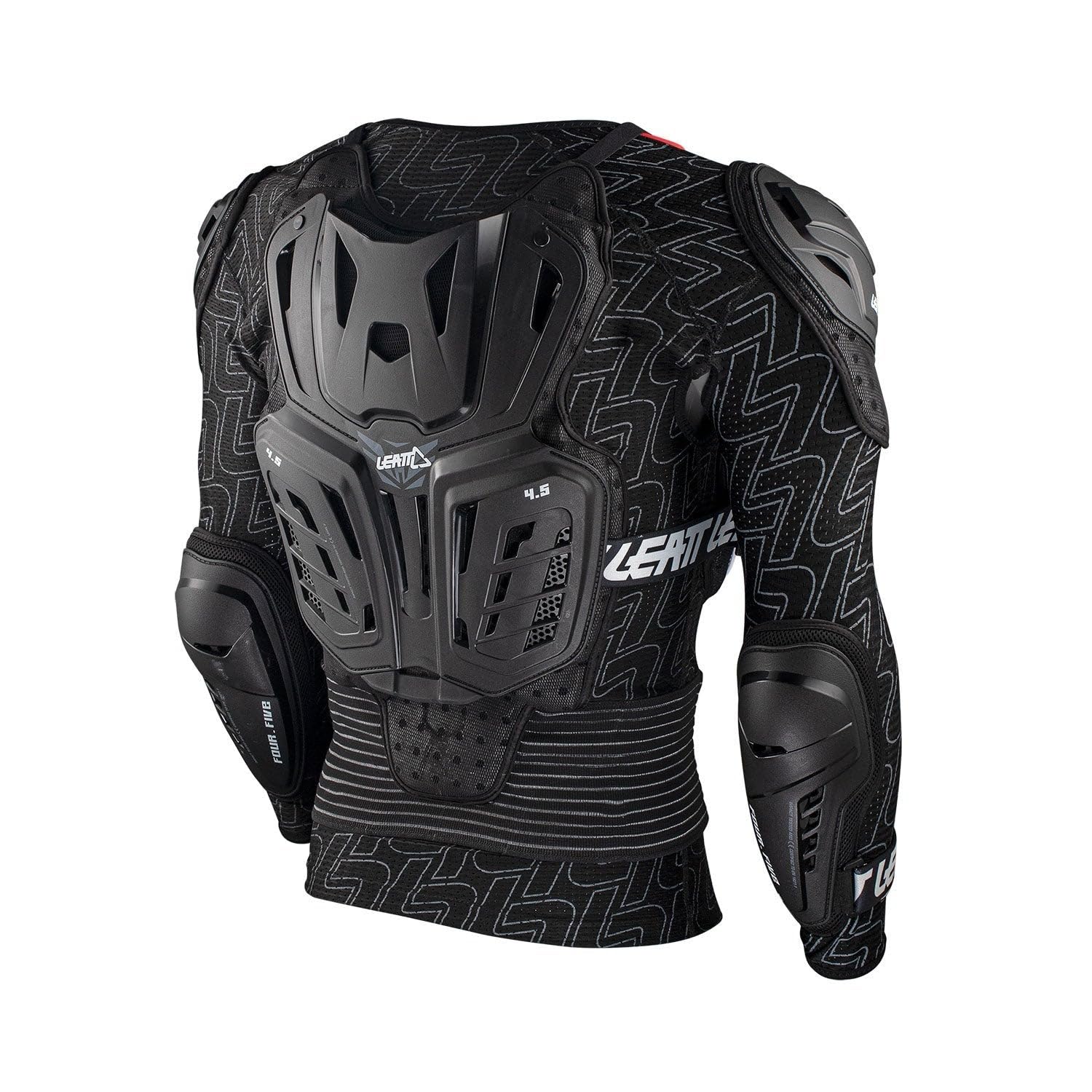 Rear view of the Leatt 4.5 Pro showcasing the back protector and ventilation design.