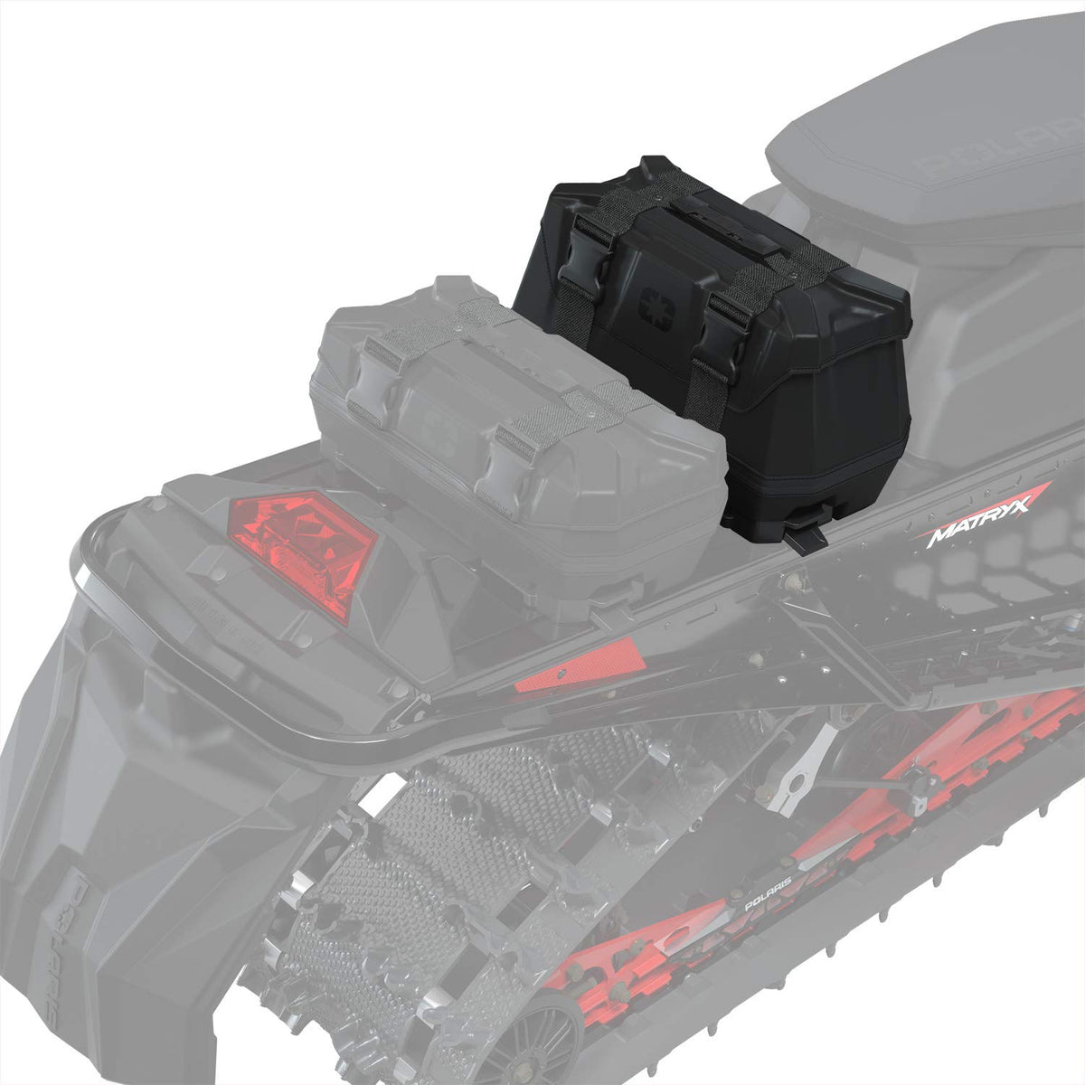 Polaris Lock & Ride Flex Sport Tall Tunnel Storage 2884454 installed on snowmobile