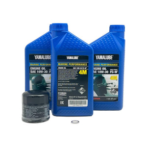 Yamaha Yamalube F30–F70 10W-30 Oil Change Kit – Genuine OEM #LUB-MRNSM-KT-10