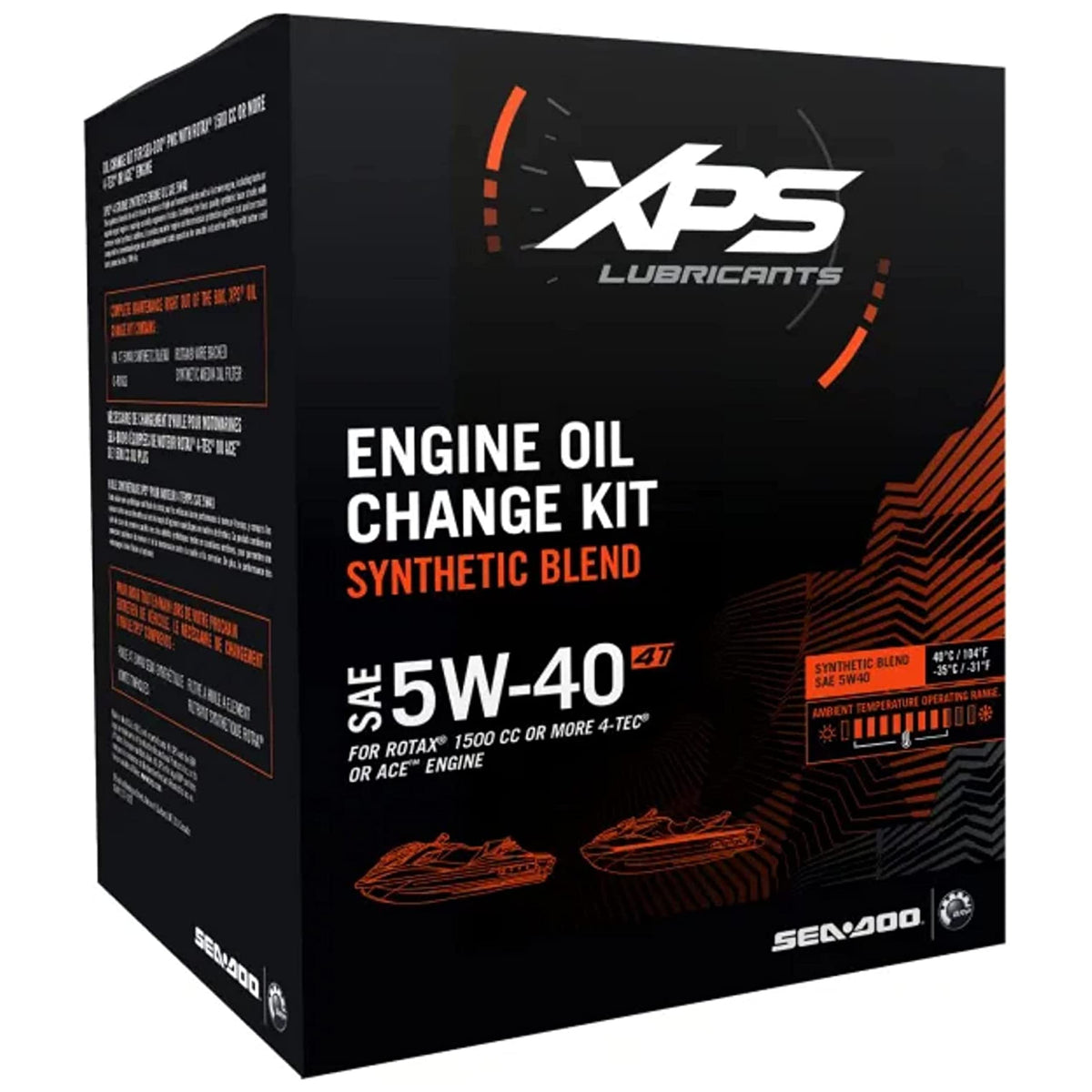 Sea-Doo New OEM 4T 5W-40 Synthetic Oil Change Kit, Rotax 1500 cc+ 9779251