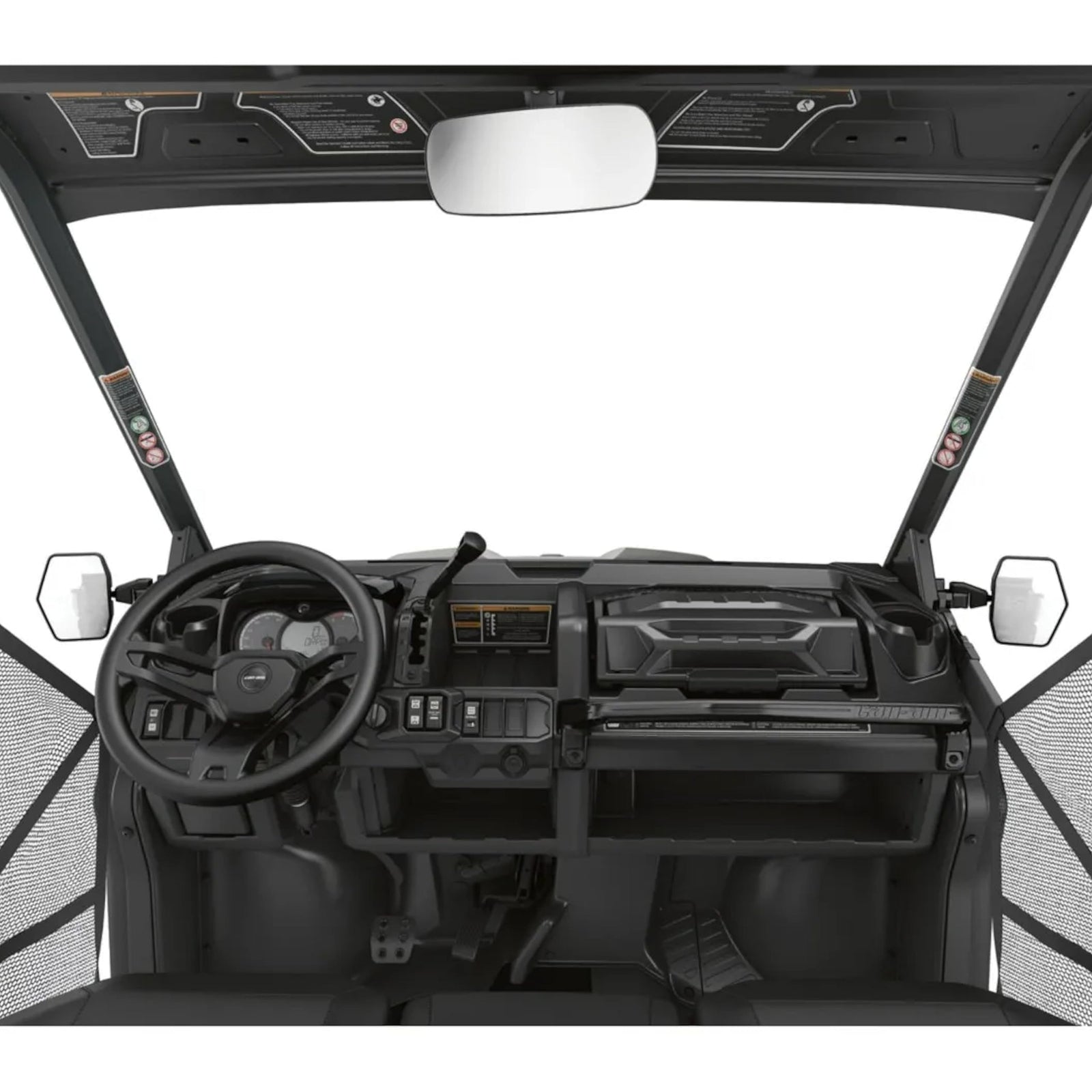 Black adjustable side mirror for Can-Am ATV or UTV