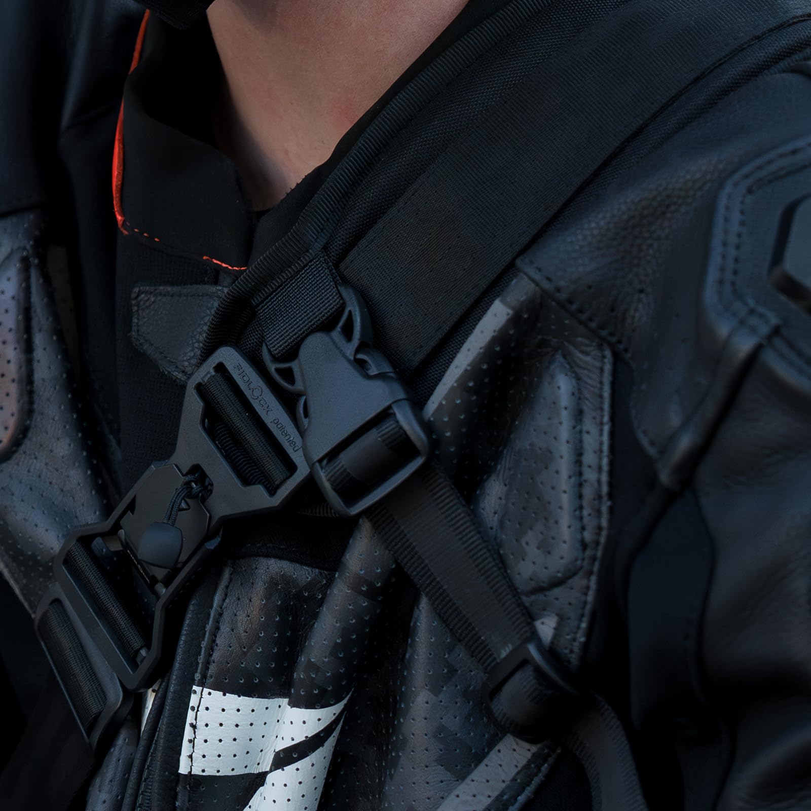 Black Cortech motorcycle commuter bag with laptop sleeve and waterproof liner designed for daily riders.