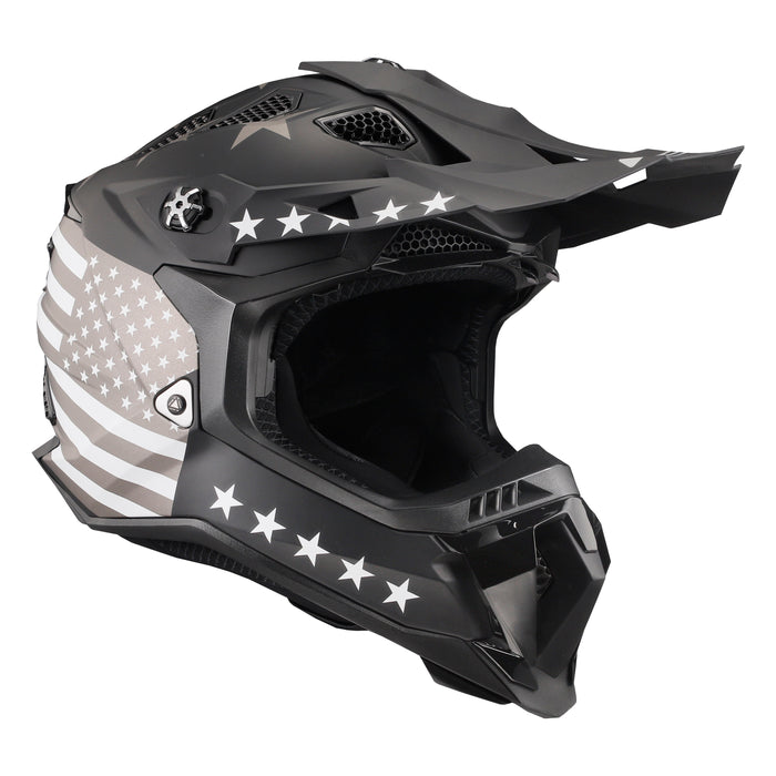 Helmet Subverter Evo 76 Full Face MX Motorcycle Helmet - Black/White/Gray Product View