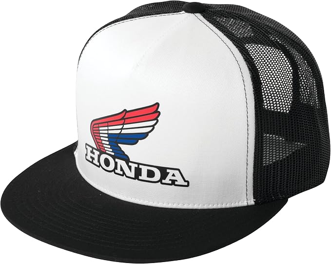 Factory Effex 18-86302 Honda Vintage Snapback Hat (Black/White, One Size)